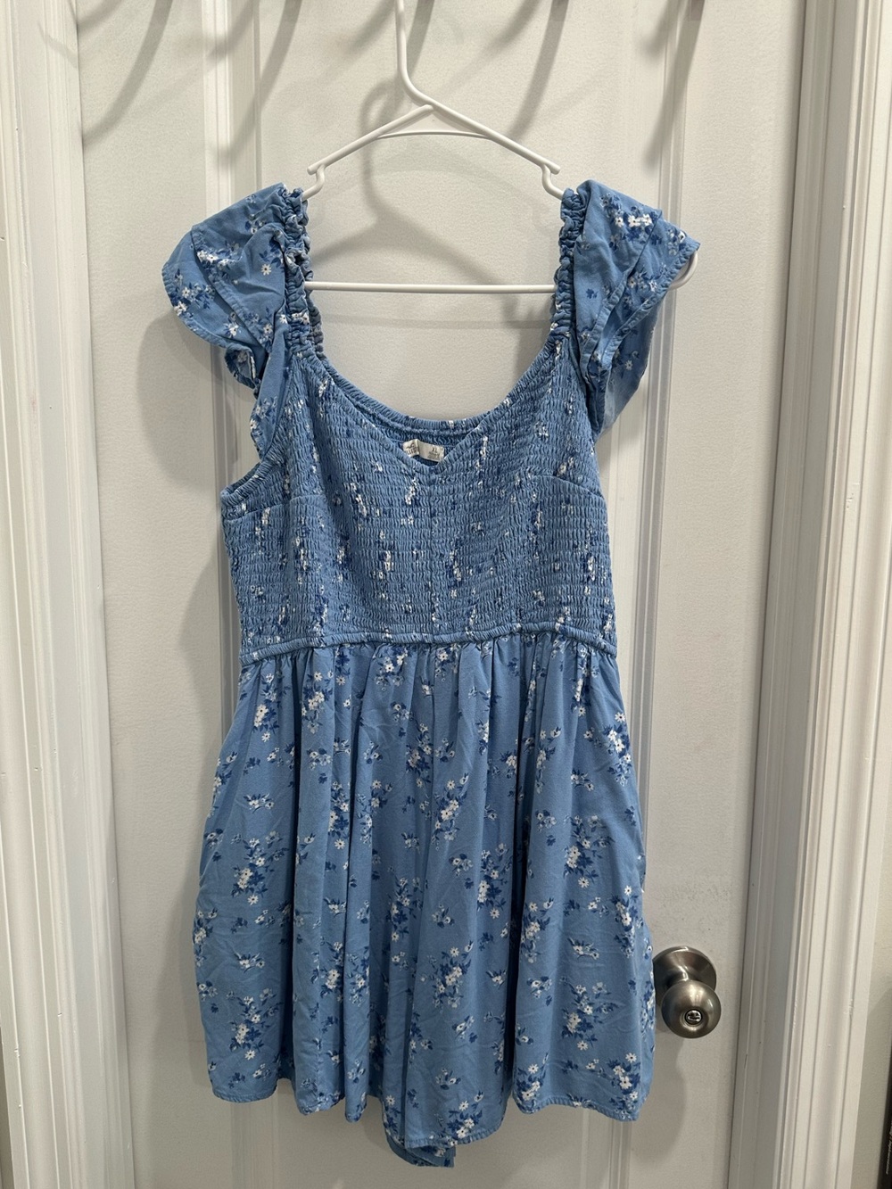 Hollister Light Blue Floral Romper
